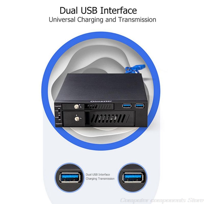 Boîtier interne pour disque dur SSD, MR-6203/2.5 pouces, support pour disque optique double USB, pour PC de bureau, F23 21, 3.5