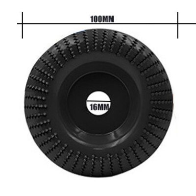 16mm/22mm Grinder Wheel Disc Wood Angle Grinding Wheel Abrasive Disc Tools Rotary Disc Sanding Wood Carving Tool: black 16 100mm