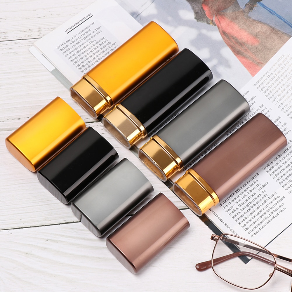 Leuke Aluminiumoxide Etui Metalen Glazen Doos Vrouwen Mannen Mini Draagbare Leesbril Zonnebril Case Eyewear Protector