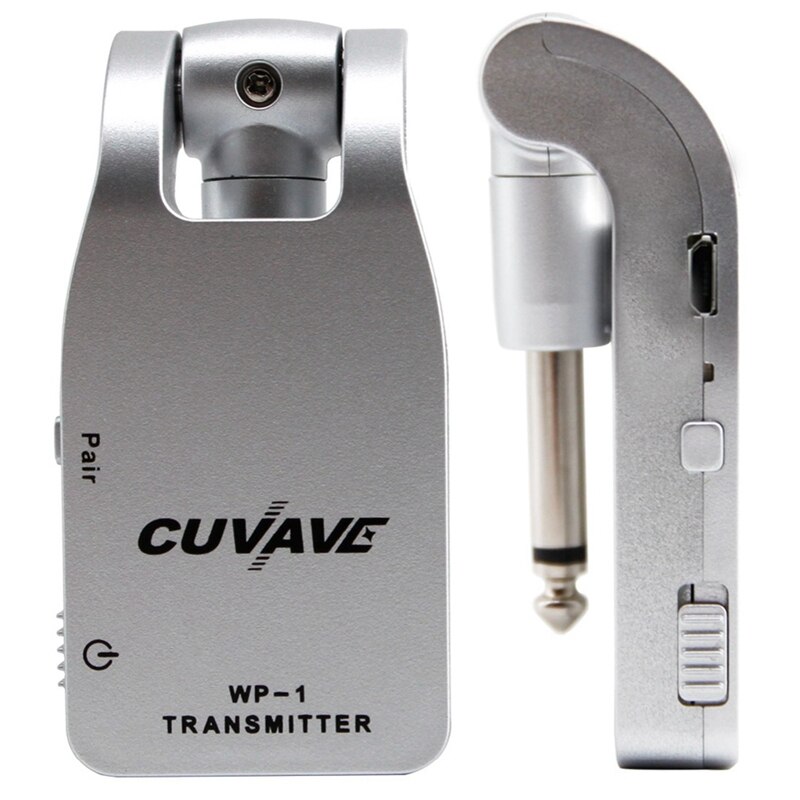 Cuvave Wp-1 2.4G sans fil guitare système de basse émetteur et récepteur portée efficace 30 mètres 280 ° rotatif 1/4 pouce plug