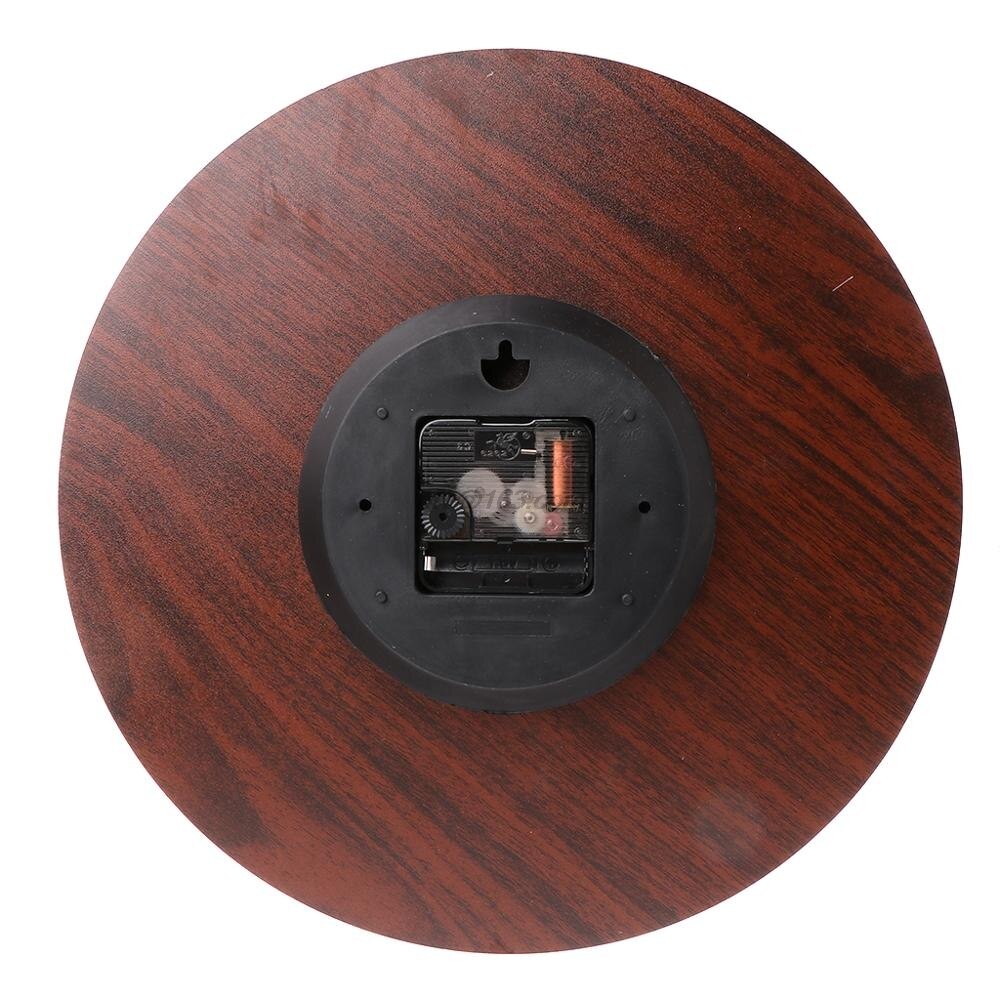 12 tommers fransk årgang stil veggklokke loslitt elegant blomster lappeteppe batteridrevet stille ikke-tikkende digital stille feie hom