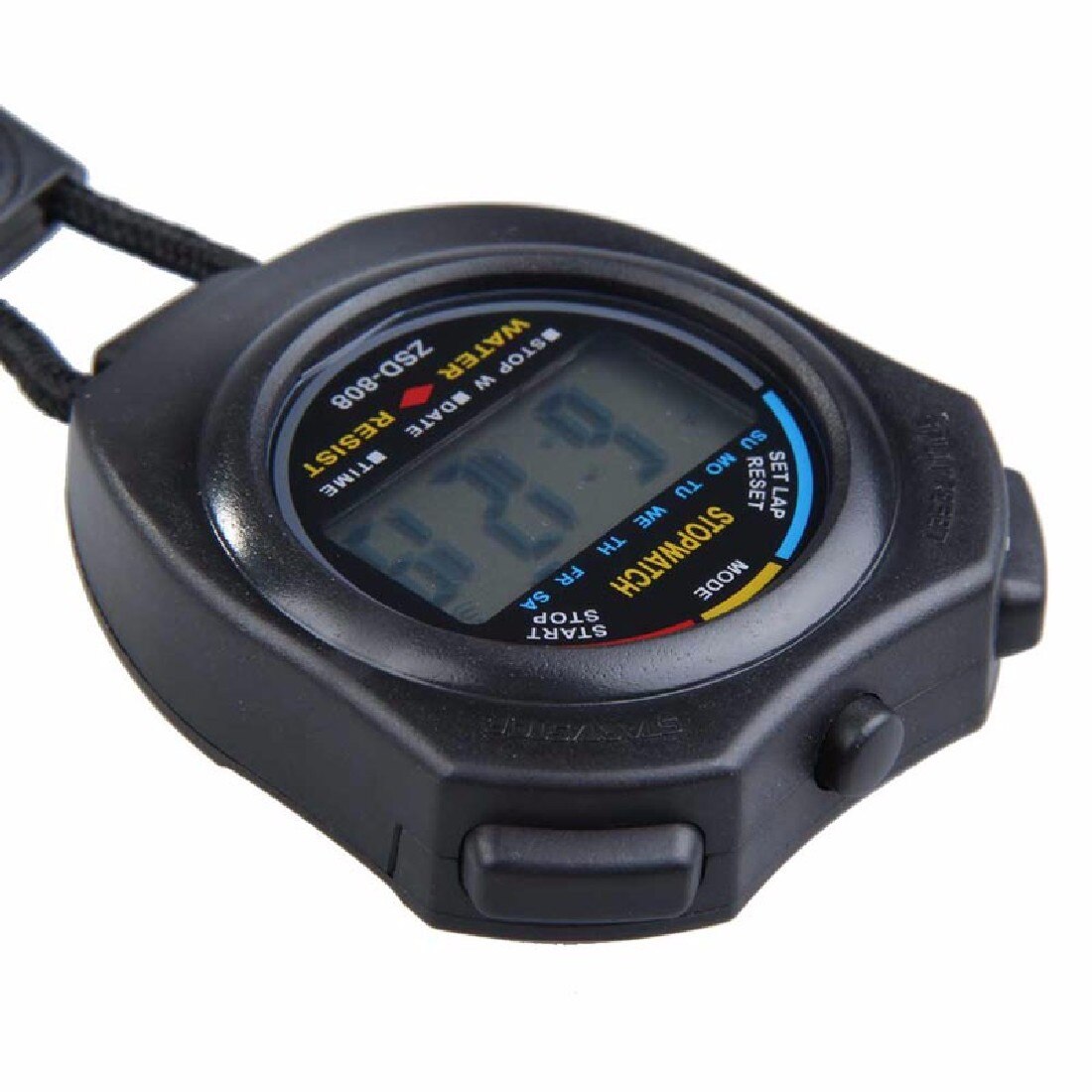 Handheld Stopwatch Timer 1pc Digital LCD Sports Stopwatch Chronograph Counter Timers With Strap for Sports