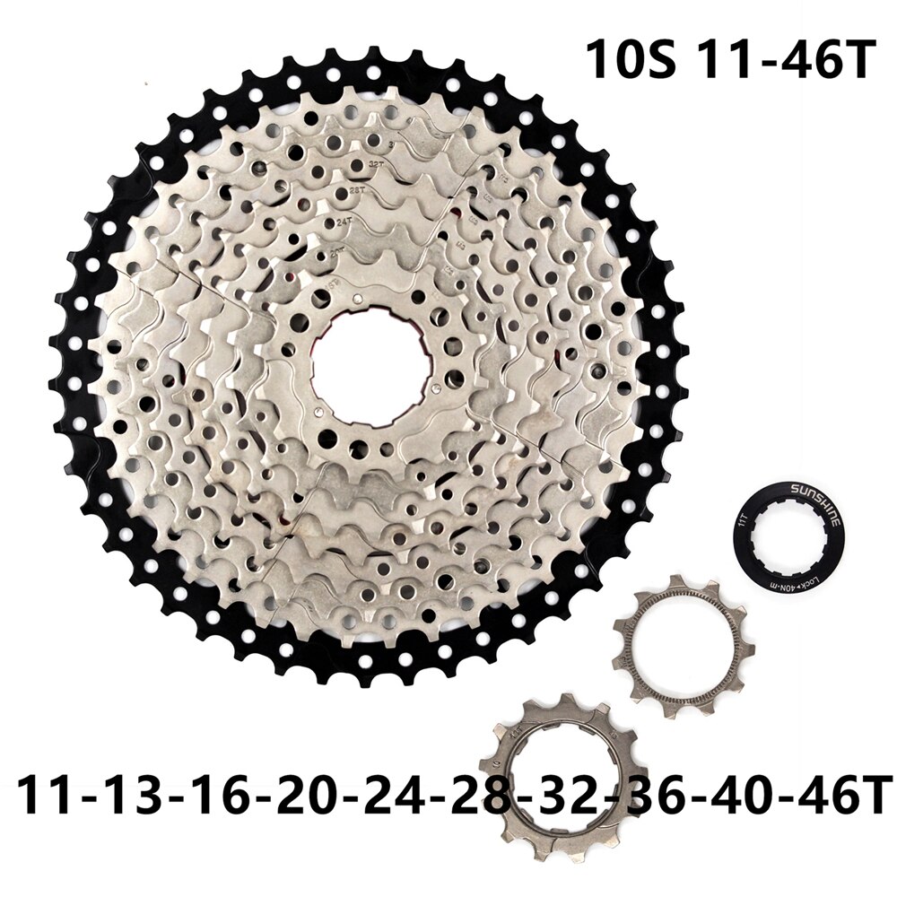 Sole lumière vélo couronne 32 T/34 T/36 T/38 T Cassette 42 T/46 T/50 T 10 vitesses/11 tour libre Cassette Grand Kit
