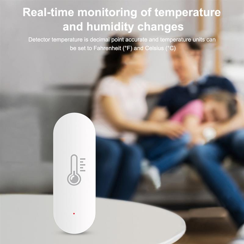 Zigbee Tuya Living Room Bedroom WiFi Temperature Humidity Sensor Office Smart Notification Push Alarm Home Intelligent Supplies