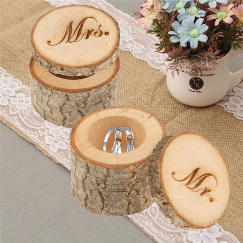 Wedding Ring Bearer Wooden Ring Bearer Box Wedding Rings Holder for Valentines Day Wedding Supplies Valentine\\\'s Day