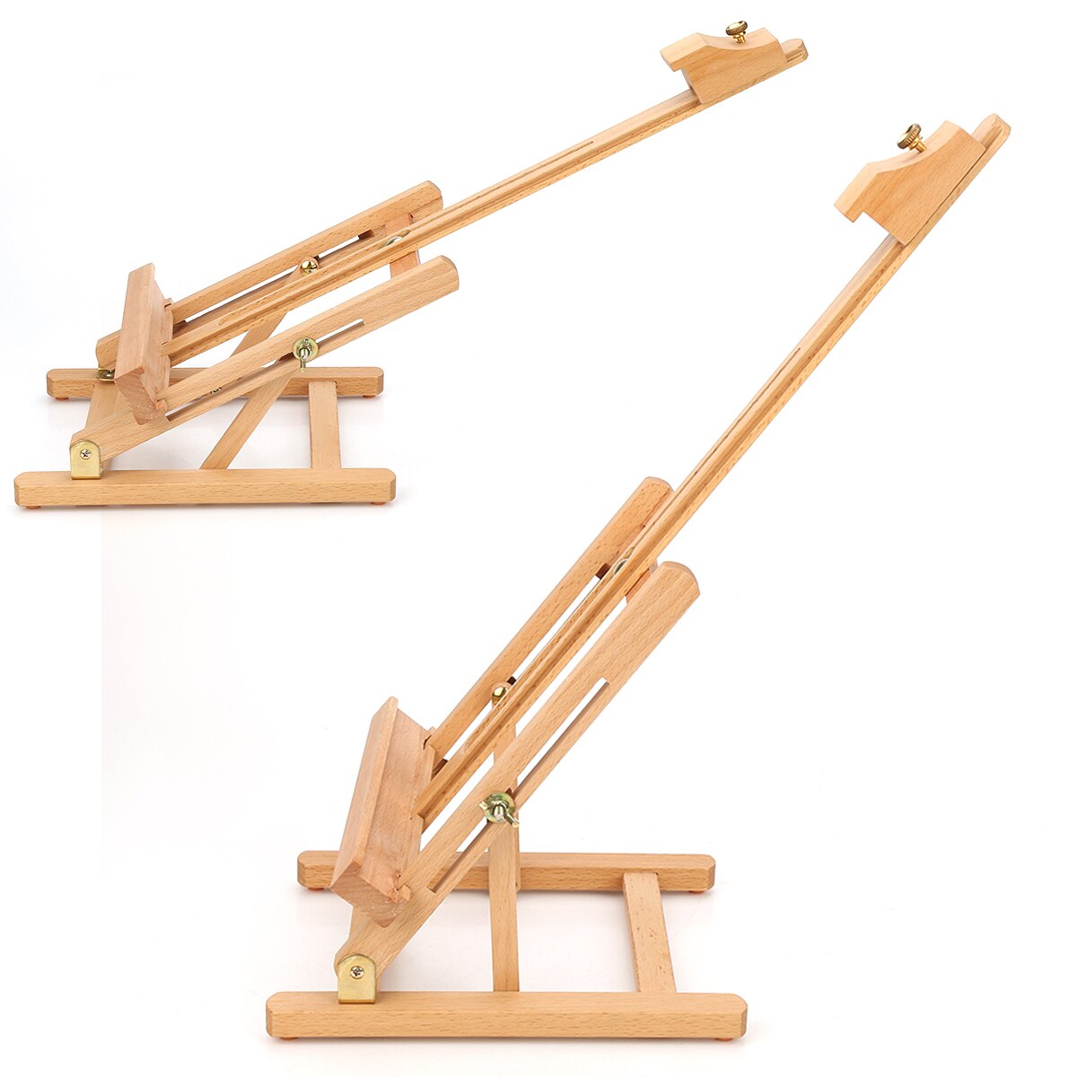 Art Easel Adjustable Height Tabletop Wood Studio Multifunctional Outdoor Folding H-Frame Art Easels Artist Painting Tools