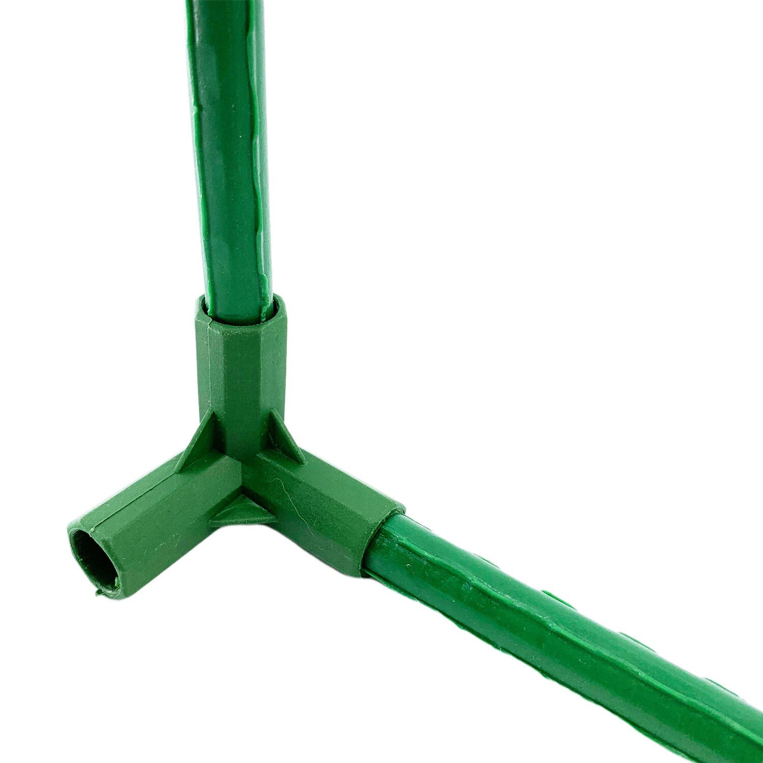 Conector de tubería de 11mm para invernadero, marco de plástico PE, 3 vías, soporte para plantas, bricolaje