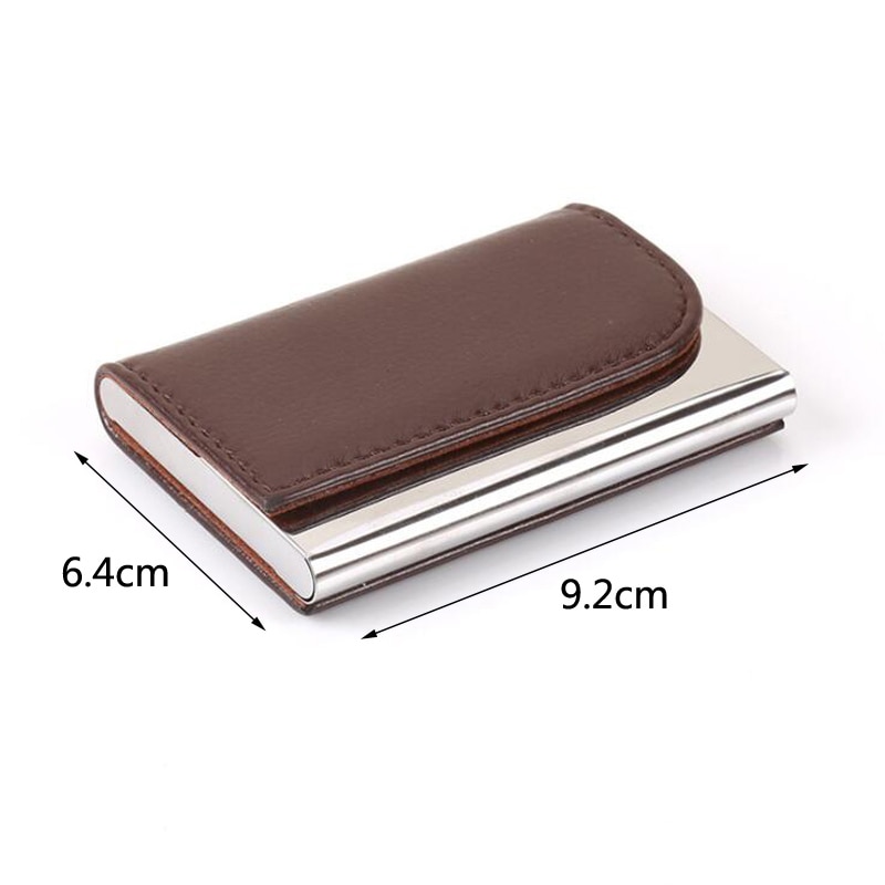 Itapkris Man Business Card Holder PU Leather Bank Credit Card Case For Women Travel Aluminum Black RFID Wallet Porte Carte