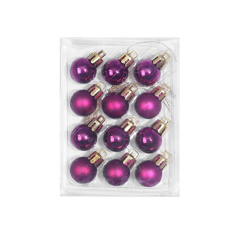 12 stuks feestdecoratie kerstballen ornamenten kleine onbreekbare kerstboom hangende bal hanger massief: 5