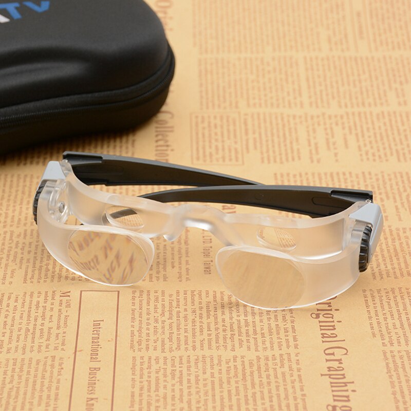 Adjustable hyperopia Presbyopia Glasses 2.1x Portable 300 Degrees 3 Diopter Optics Magnifying Glass Loupe For Watching TV