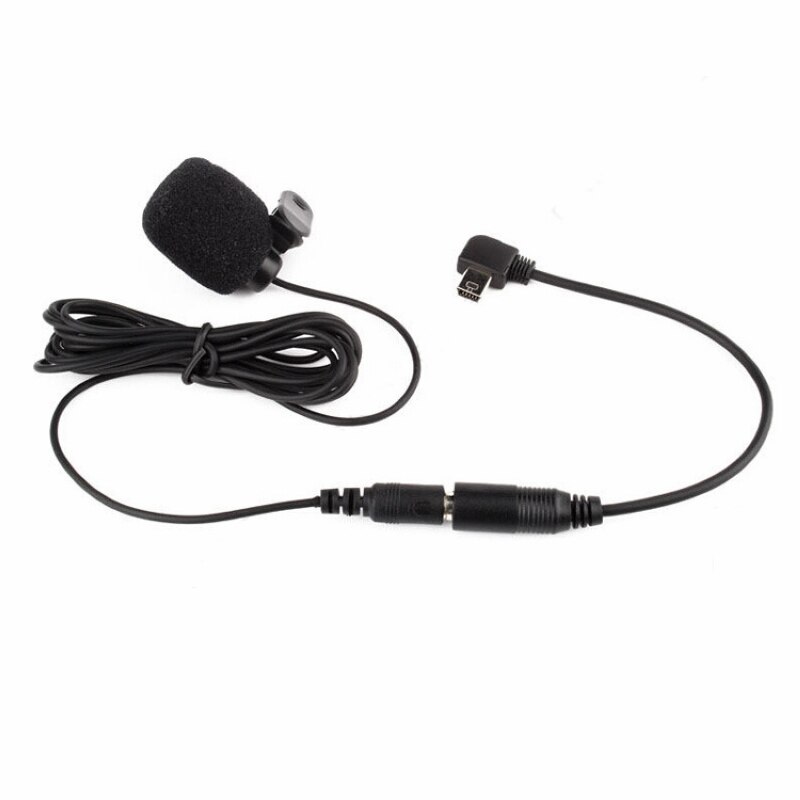 Mayitr 3.5mm Black Mini Clip-on Microfoon 30Hz-15 KHz + Adapter Kabel Geschikt Voor camera GoPro Hero 3/3 +/4