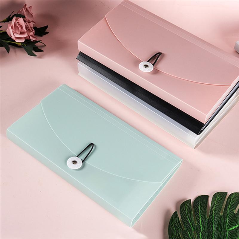 Accordion Bills Folder Portable School Office Receipt Organizer B6 Bills Holder