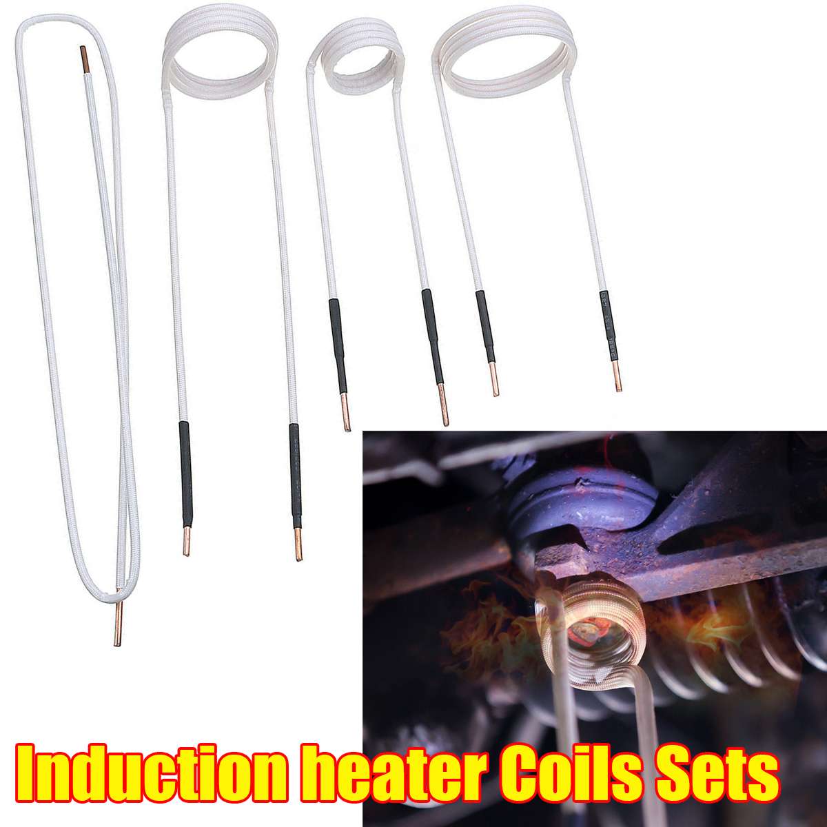 4 Coils For 220V 1000W Handheld Mini Induction Heater Coils 18mm 22mm 28mm with 1m Wire
