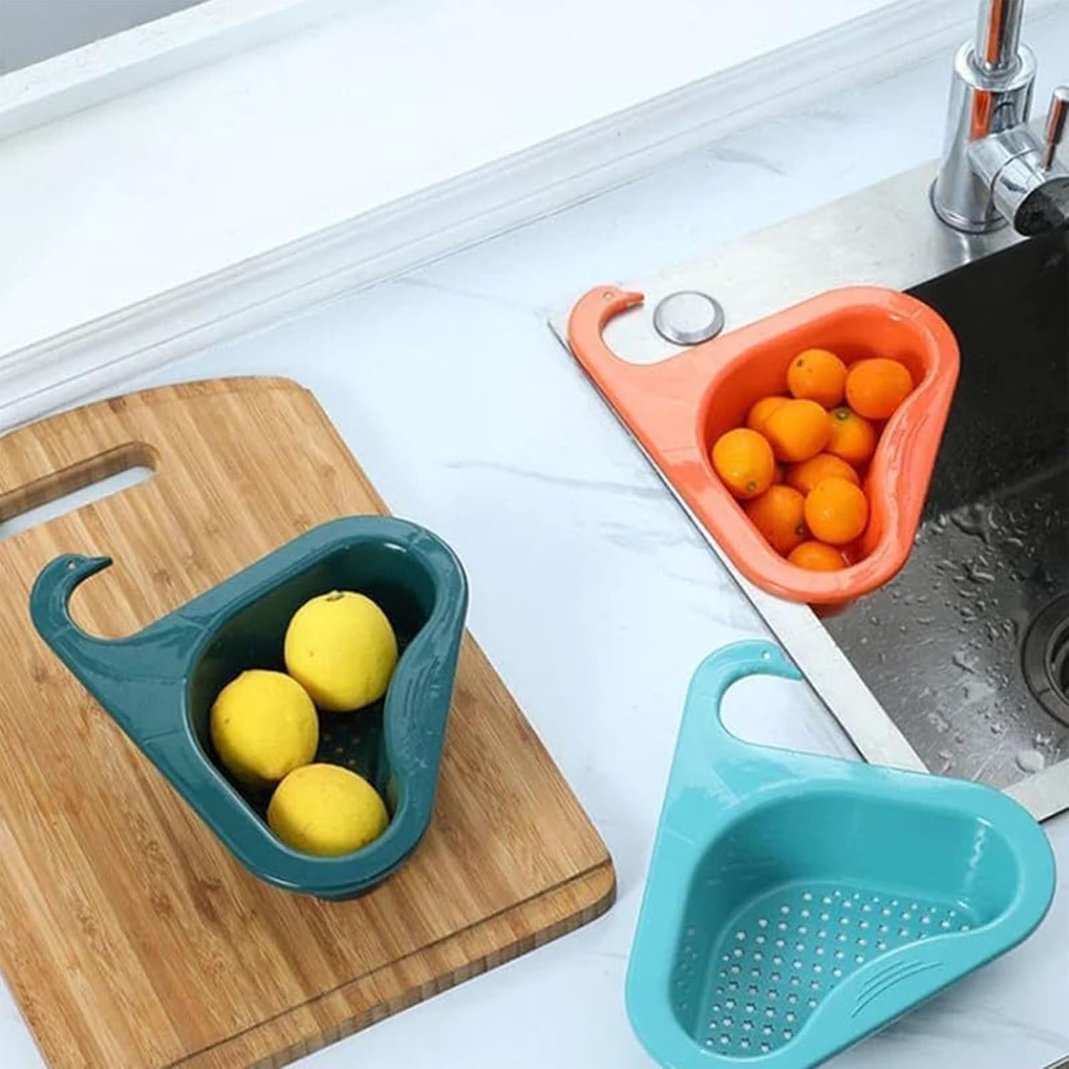 itchen Sink Drain Basket, Hanging Faucet Filter Basket, Convenient Multifunctional Kitchen Sink Basket