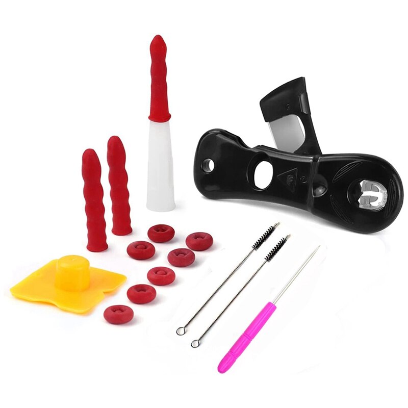 Caulking Tool Kit Sealant Nozzle,16PCS Silicone Tool Set Silicone Cartridge Tip Cutter Nozzle Needle Brush And Caulk Cap: Default Title