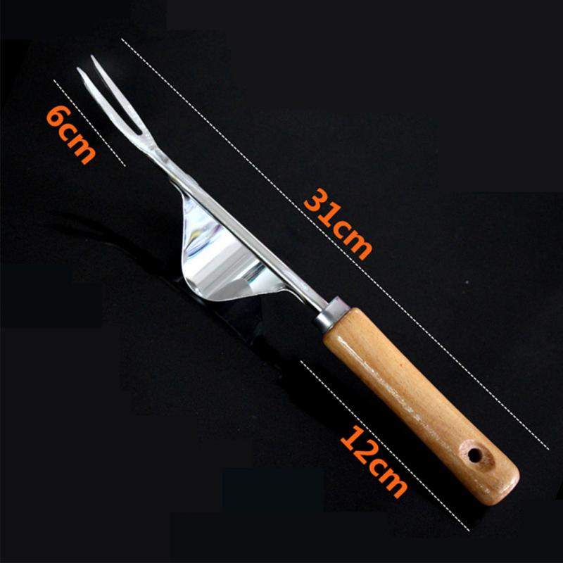 Manual Weeder Fork Metal Hand Garden Wood Handle Digging Puller Weeding Tool Home Garden Transplanting Digging Tools