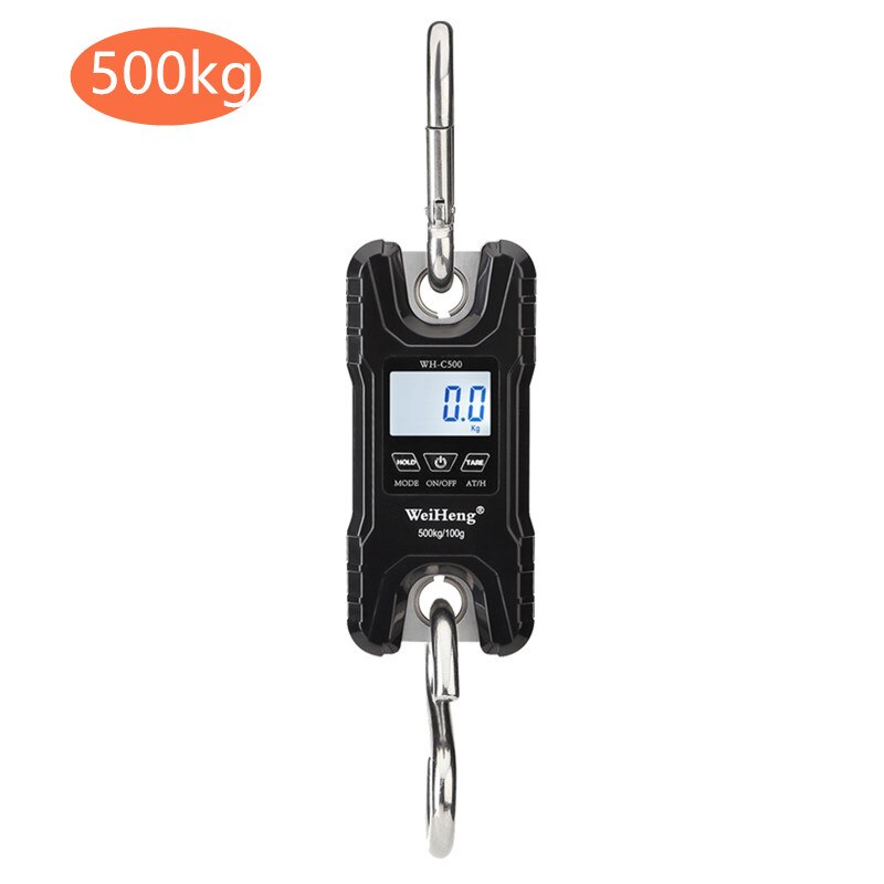 Crane Scale 300kg 150kg 200kg 500kg/100g 1kg/0.1g 2kg/1g Heavy Duty Hanging Hook Scales Digital High Accurate Weight Tool 40%off: G 500kg