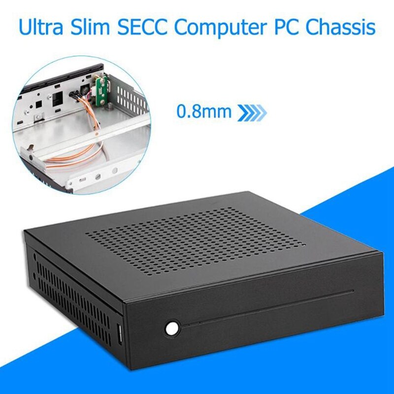 E-T3 Mini-ITX Ultra Sottile 0,8mm SECC Computer fallen Schreibtisch Unterstützung für Montaggio EINE Parete Entro 6,7X6,7 in Centimetri