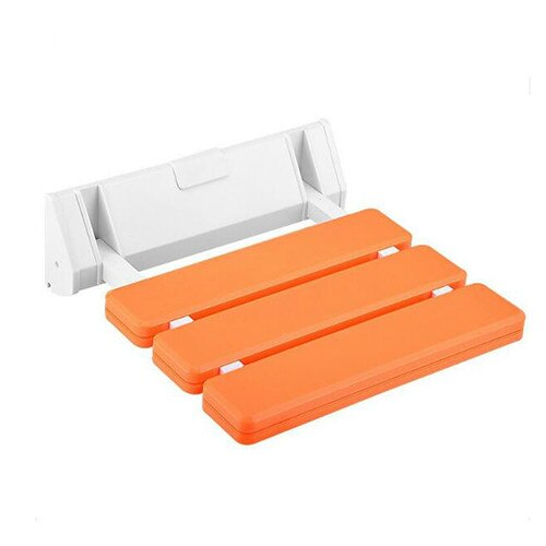 Wandmontage Douche Stoelen Badkamer Blauw Douche Klapstoel Bad Stoel Ouderen Douche Spa Wc Bank Kruk: Oranje