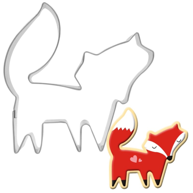 Forêt Animal renard forme emporte-pièce acier inoxydable outils de cuisson Biscuits Fondant gâteau décoration ustensiles de cuisson