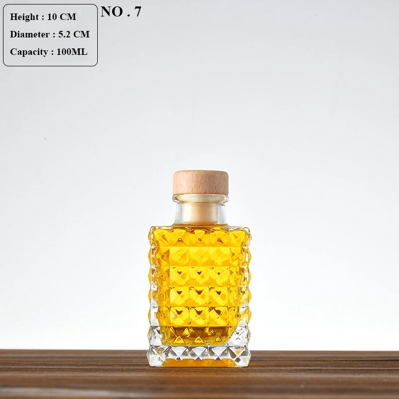 Carino di piccole dimensioni tutto'aperto senza piombo bottiglia di vetro di vino barware Whisky decantatore liquore decantatore: Argento