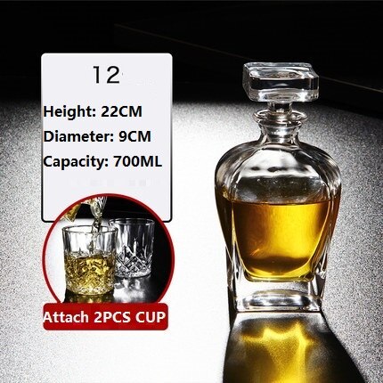 Russland Wodka Karaffe Whiskey Flasche Kristall Glas Wein Bahre Behälter Glasflasche Glas Tasse Heimat Bar Werkzeuge Dekoration: 12