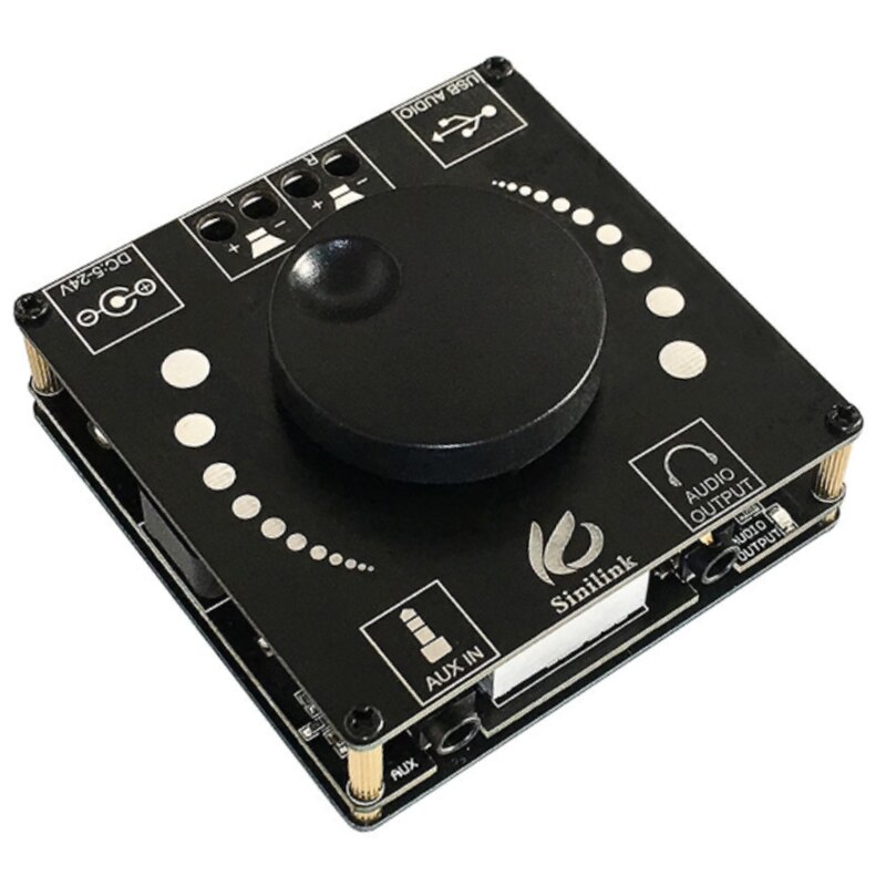 50W+50W Bluetooth 5.0 Digital Audio Power Amplifier Class D 10W-200W HiFi Stereo TPA3116D2 USB Sound Card App AMP: Default Title