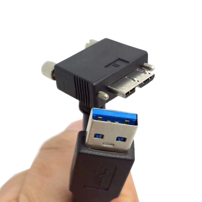 1.2 M USB3.0 naar Micro USB3.0 Angled Data-overdracht Kabels USB Vaste Schroefgaten Lijnen voor usb3.0 interface industriële camera