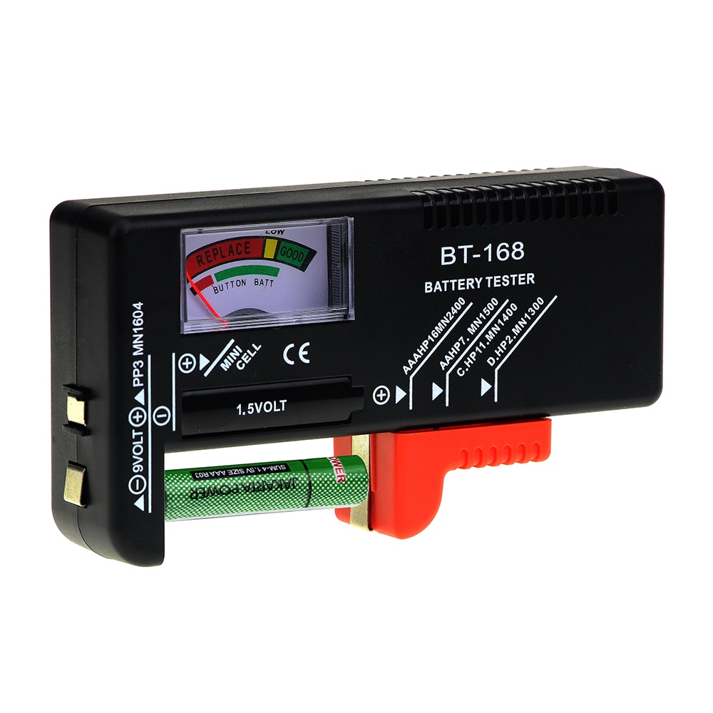 Digital Battery Tester Universal Electronic Battery Checker for AA AAA 9V Button Cell Multi Size Volt Meter Measuring Tool BT168