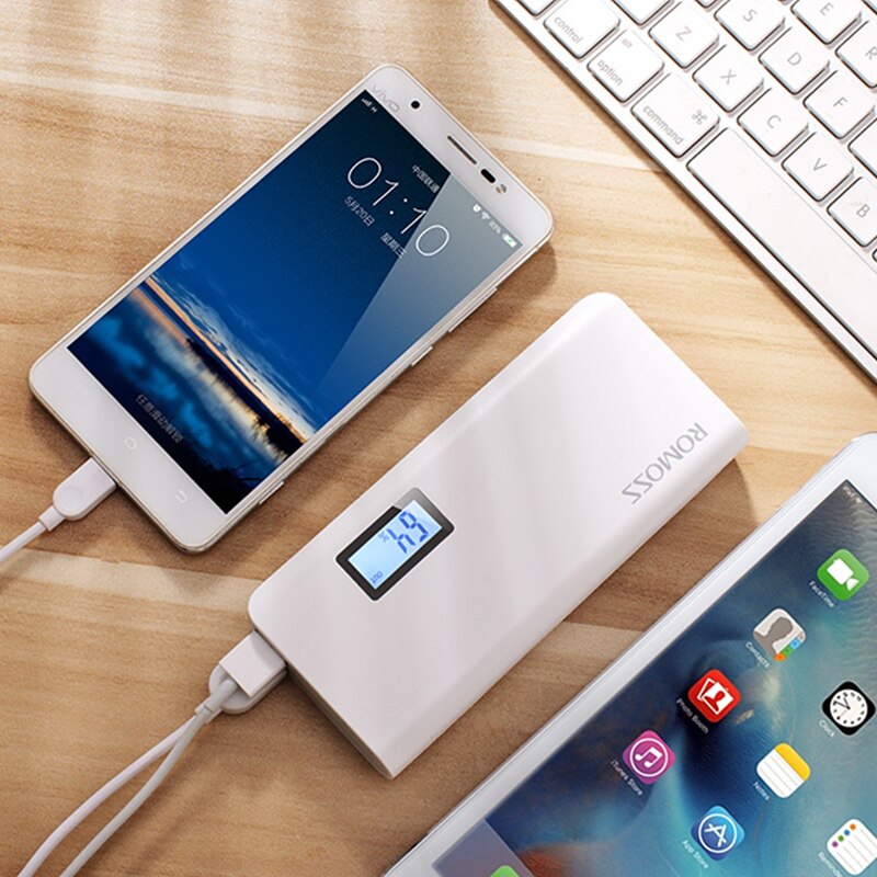 ROMOSS Senso 4 Più 10000mAh Accumulatori E Caricabatterie Di Riserva di Sostegno Esterna 18650 Powerbank batteria di Potere del Caricatore 2 USB di USCITA