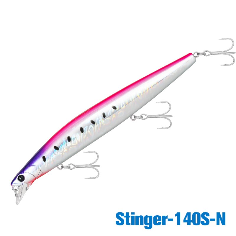 TSURINOYA 140S Sinking Minnow 140mm 26g Ultra Long Casting Fishing Lure STINGER Seabass Tuna Sea Inshore Fishing Hard Bait Model: Stinger 140S-N