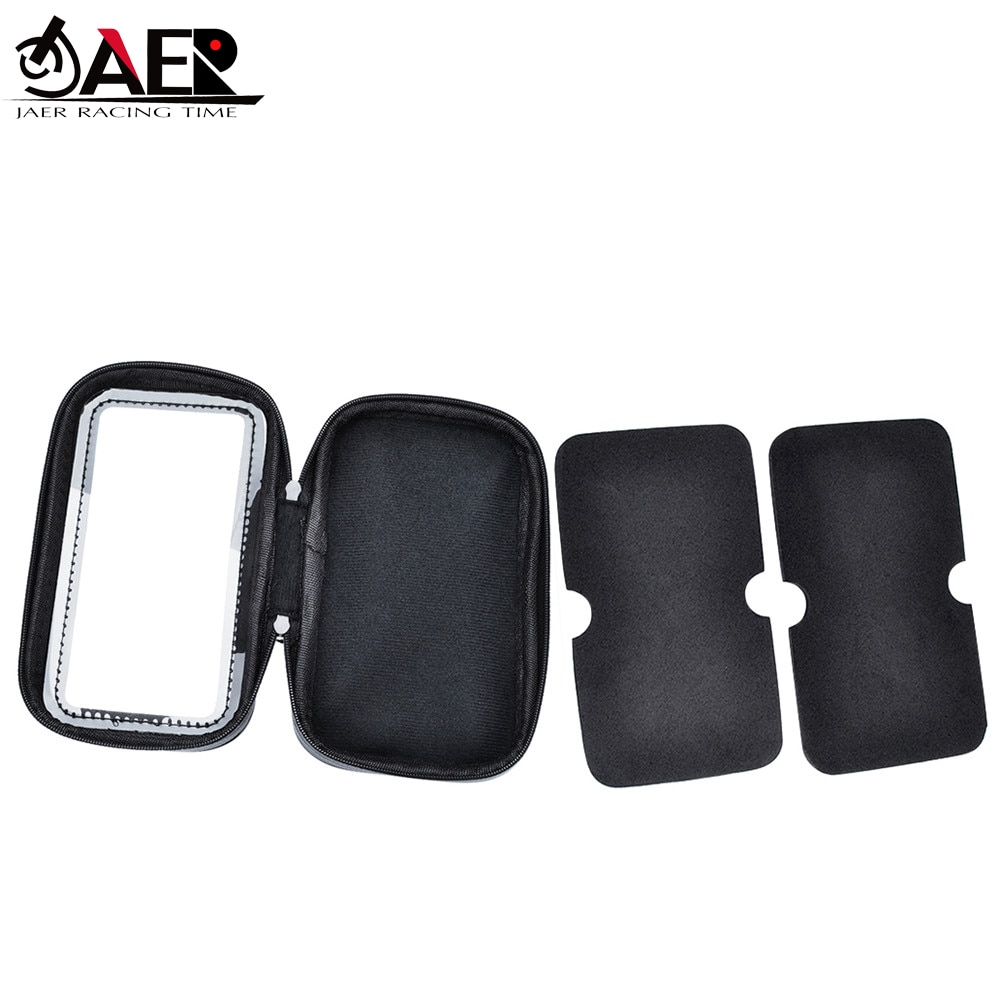 Jaer motorsykkel sykkel atv speil mount holder vanntett veske til mobiltelefon gps mount holder usb lader