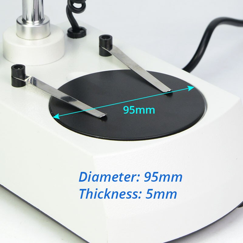 Stereo Microscoop Bodem Plastic Ronde Podium Plaat Zwart Wit Werken Board Diameter 60Mm 75Mm 95Mm 100Mm optionele: 95mm