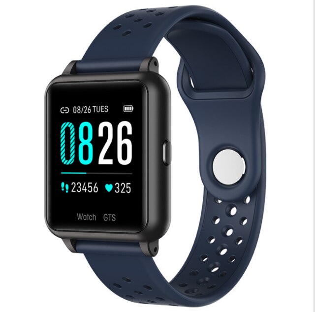 Smart Watch 1.3 Inch Smart Heart Rate Monitor Waterproof Swimming Bluetooth Watch Multiple Sports Mode Smart Monitoring Watch: Blue