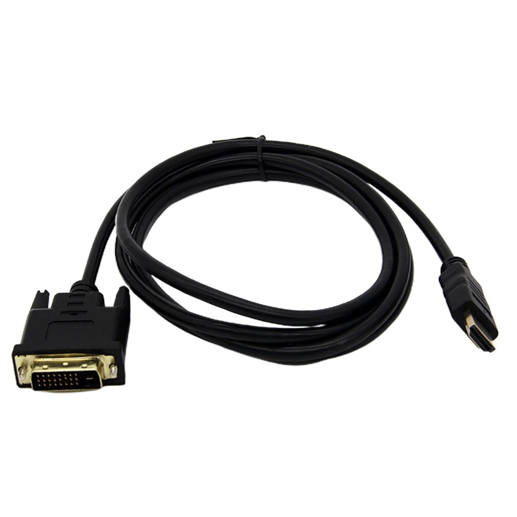 HDMI-kompatibel zu DVI Kabel DVI zu HDMI-kompatibel Männlichen 24 + 1 DVI-D Männlichen Adapter Gold Überzogen 1080P für HDTV DVD Projektor: 1.8m