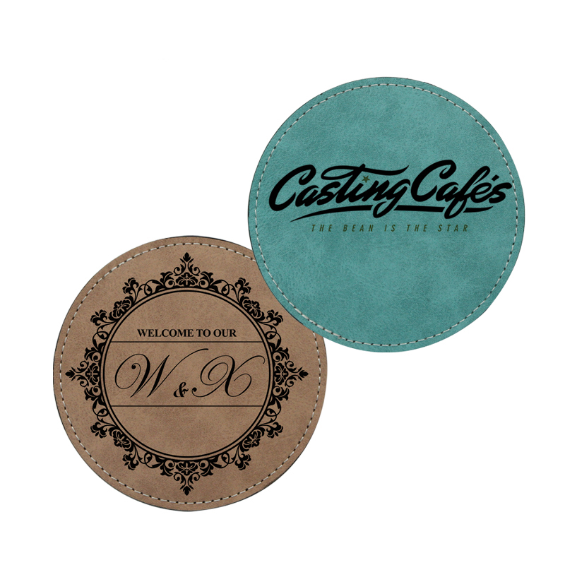 10pcs/lot 10*10cm Blank Sublimation PU Leather Mug Mat DIY Printing Transfer Cup Coaster Many colors choice