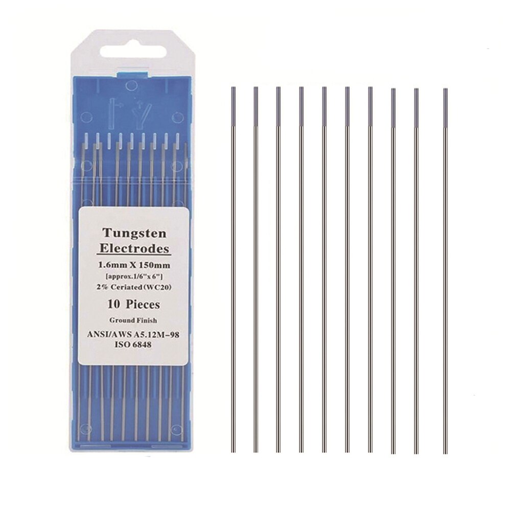 30pcs WC20 Tungsten Electrodes Welding Wire Rod For Tig Torch Weld Stainless Steel Carbon Steel Copper Bronze