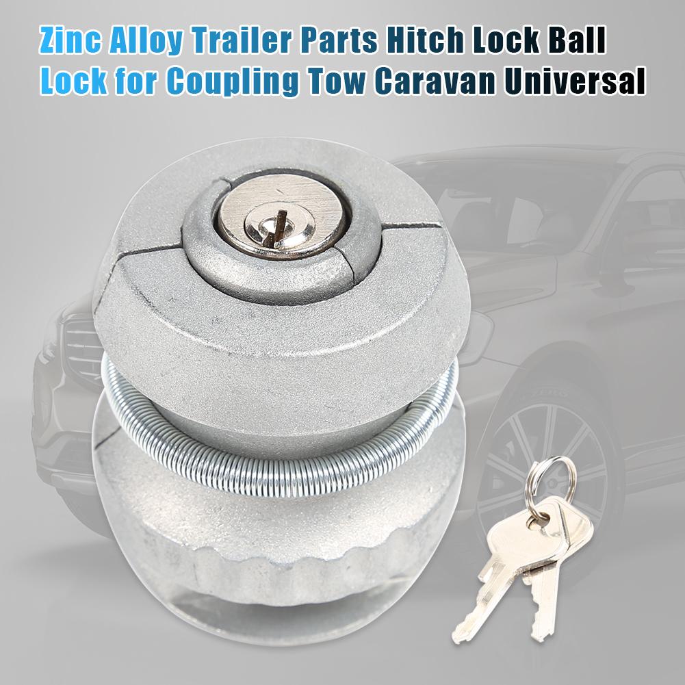 Anti-Theft Trailer Parts Hitch Lock Excellent Durable Zinc Alloy Process Ball Lock Coupling Tow Caravan 65x50x50mm