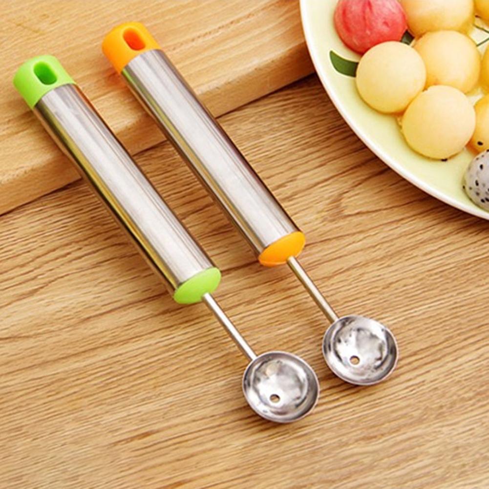 Herramienta de cocina de acero inoxidable para Hacer bolas de fruta, melón, cuchara de helado