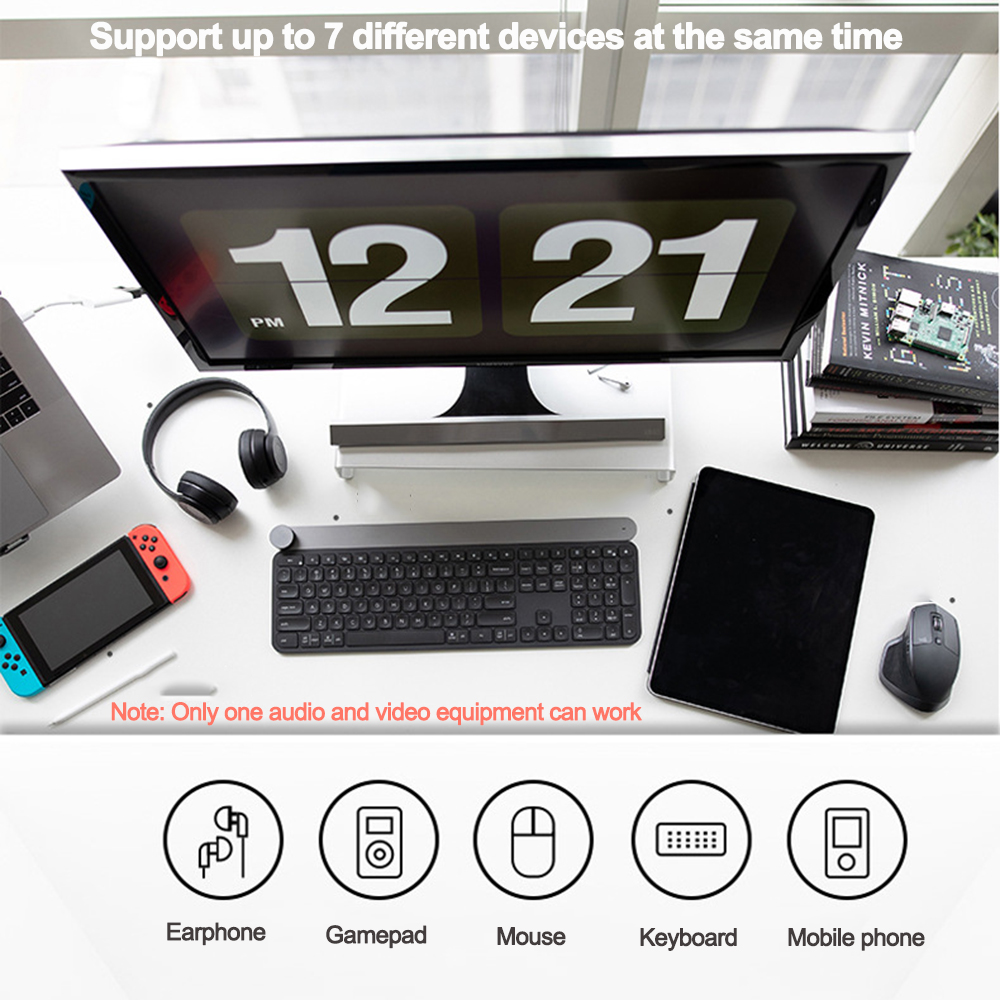 Mini Wireless USB Bluetooth-Compatible Adapter Bluetooth-Compatible 5.0 Dongle Music Sound Receiver For Computer PC Laptop Mouse