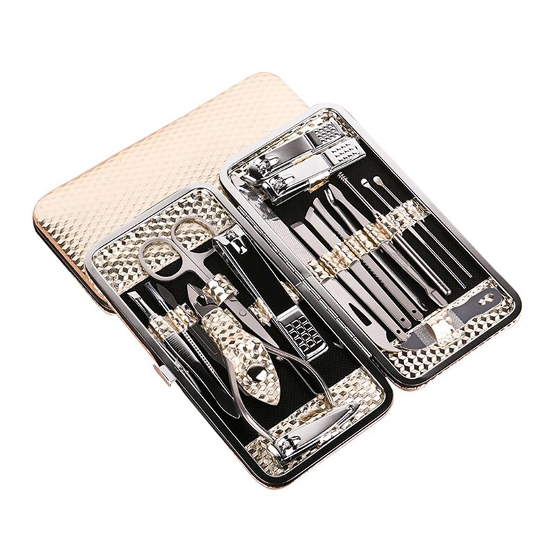 19pcs of One Set Multifunctional Nail Trimmer Portable Manicure Kit Durable Nail Clippers Useful Nail Cutter for Man Woman Home: G355835