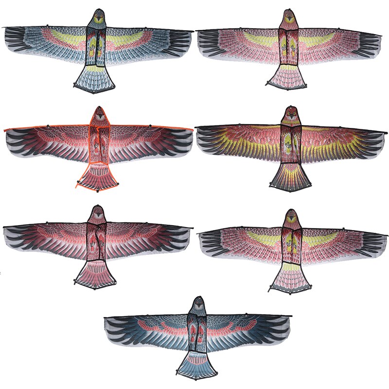 1.1M Flat Eagle Kite Met 30 Meter Kite Lijn Kinderen Vliegende Vogel Vliegers Windzak Outdoor Speelgoed Tuin Doek Speelgoed voor Kids