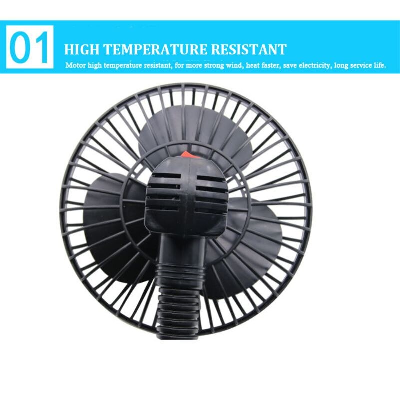 12V Mini Car Fan Cigarette Lighter Caravan Truck Boat Vehicle Cooler