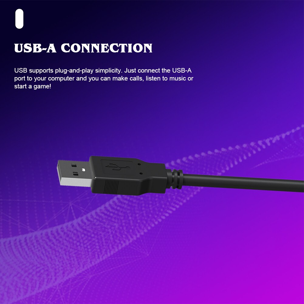 Usb Headset Met Microfoon En In-Line Controle On-Ear Hoofdtelefoon Voor Gaming, Skype, Kantoor, conferentie