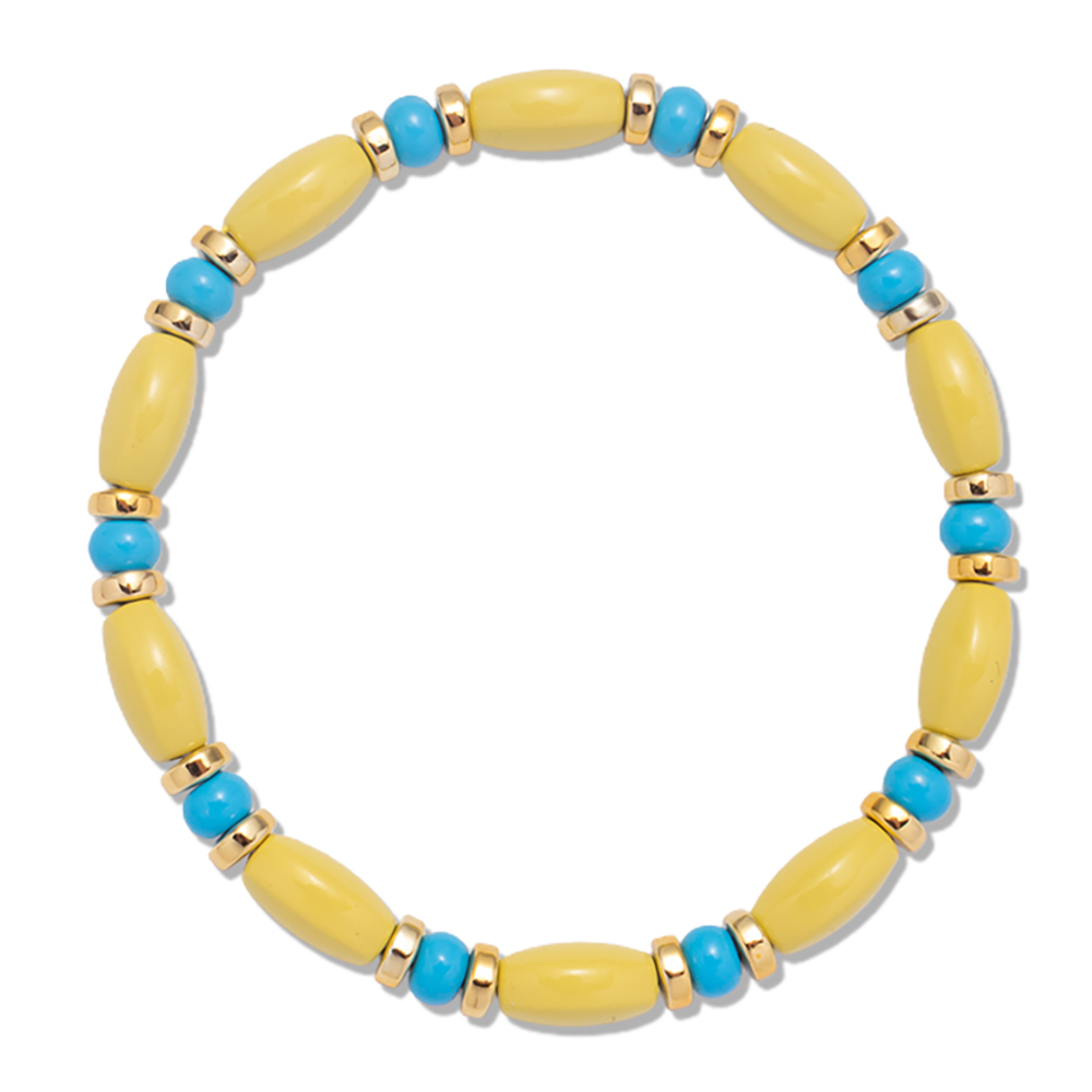 2022 nuovo Design perline colorate bracciali elastici braccialetti fatti a mano con perline Color arcobaleno bohémien per gioielli con perline da donna