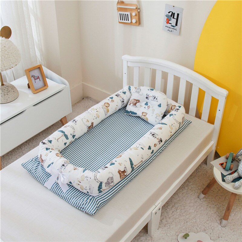 Berceau Portable pour bébé avec oreiller, 50x90cm, lit lavable, pour -né, lit de voyage amovible: Crib-A3