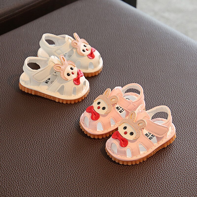 Sandalias de verano para niñas de 0 a 1 o 2 años, zapatos suaves con suela de tendón para niños, sandalias bonitas para niños, zapatos informales de niño