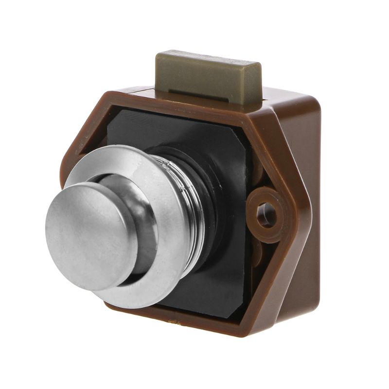 Mini Push Button Boat Mortorhome Showcase Door Catch Lock RV Caravans Yacht Furniture Drawer Cabinet