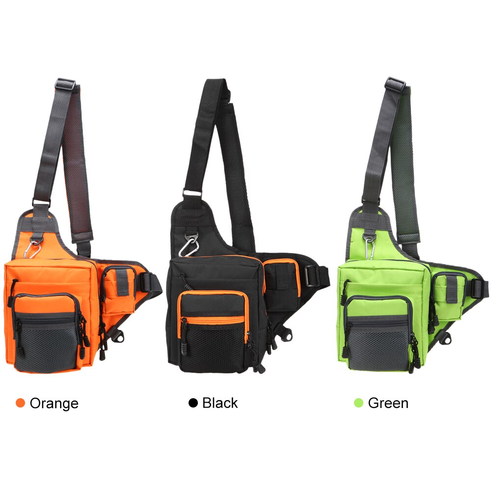 Bolsa de aparejos de pesca impermeable, paquete de eslinga para deportes al aire libre, bolso de hombro tipo bandolera para pesca, senderismo, viaje, bolsa de pesca
