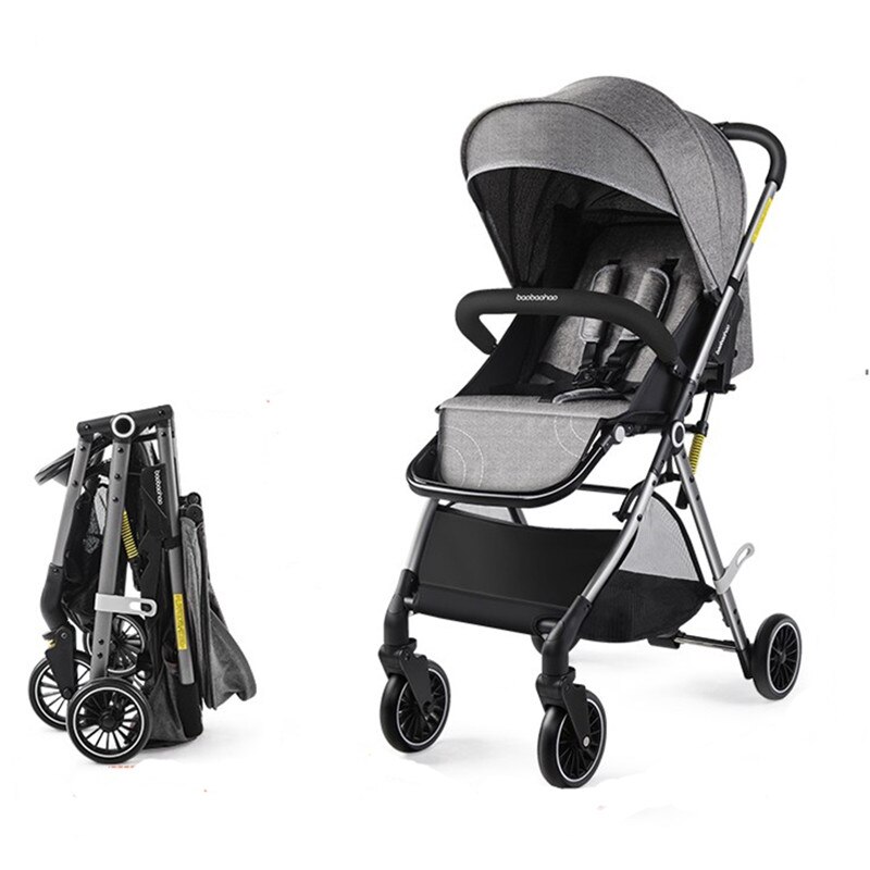 Baby stroller can sit reclining shock absorber child stroller light portable high landscape folding stroller